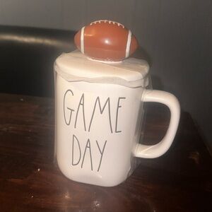 Rae Dunn game day mug with topper